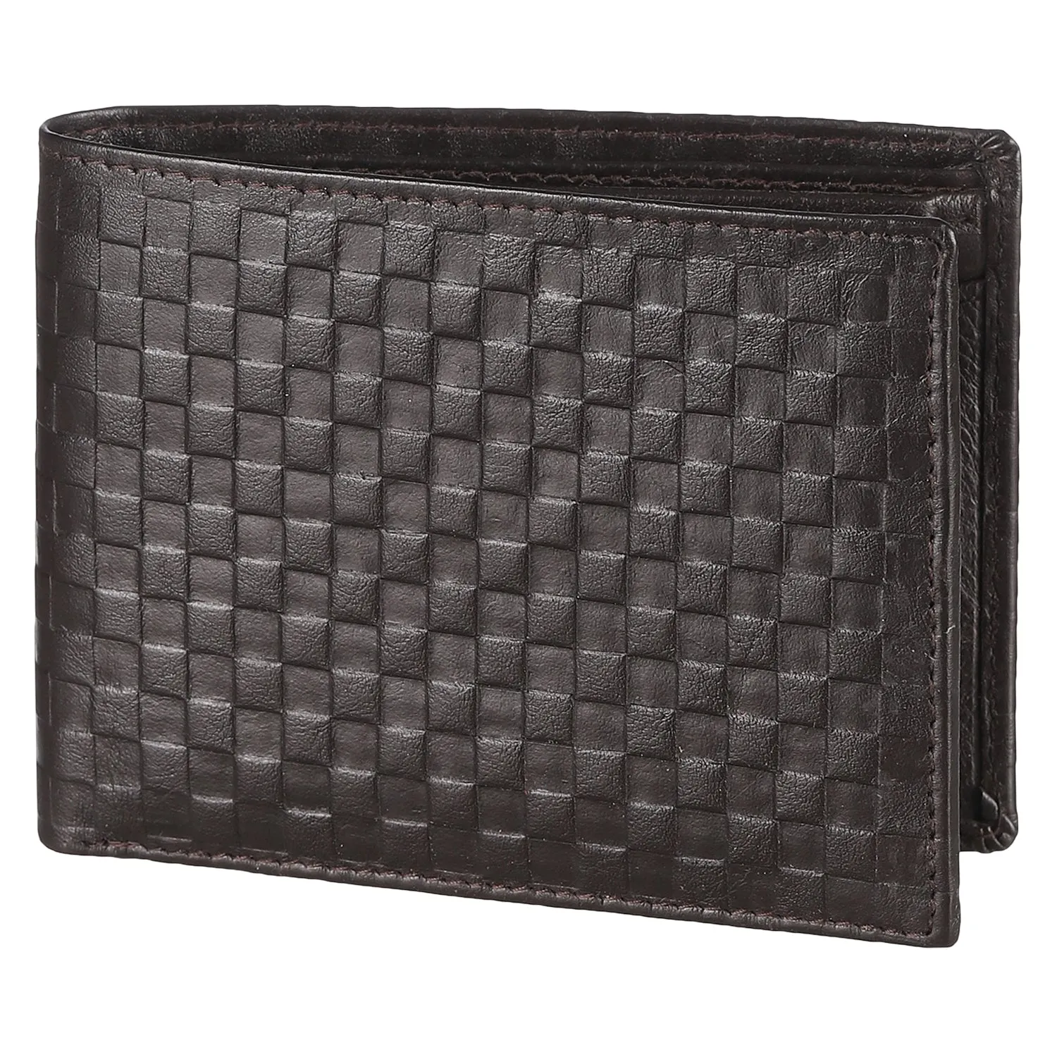 14087 Brown Textured Bifold Wallet