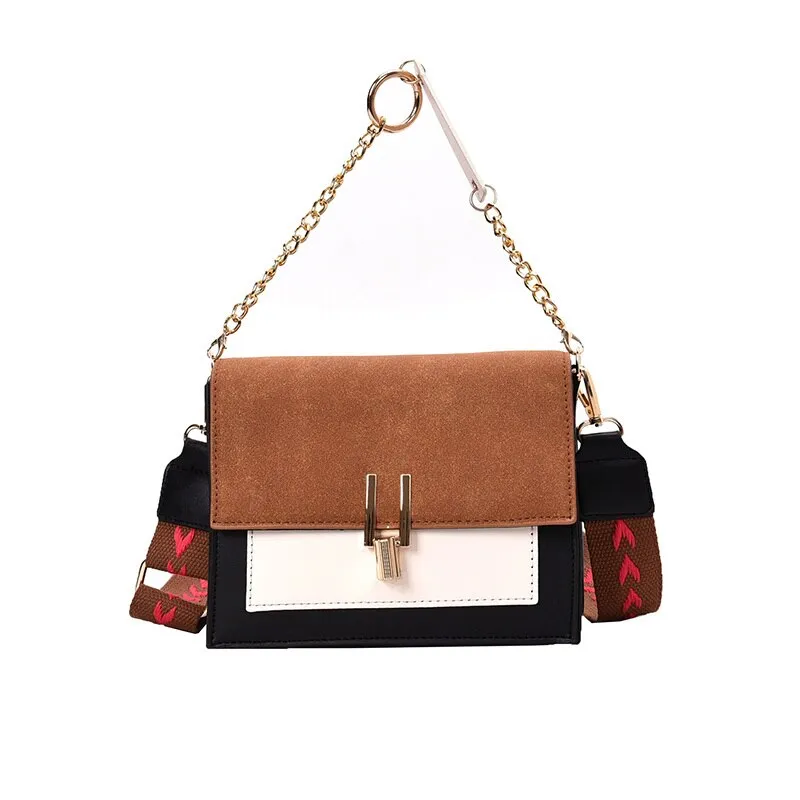 Back to College 2019 new mini handbags women fashion ins ultra fire retro wide shoulder strap messenger bag purse simple style Crossbody Bags