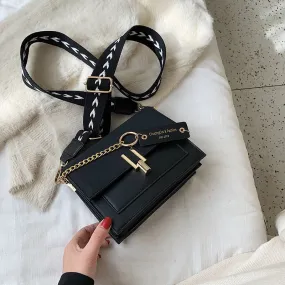 Back to College 2019 new mini handbags women fashion ins ultra fire retro wide shoulder strap messenger bag purse simple style Crossbody Bags