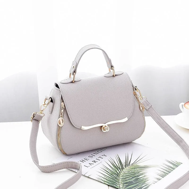 Back to College Vvsha New Sweet Ladies Handbag Ladies Fashion Elegant Bag Solid Color Matching Color Messenger Bags High Quality Shoulder Bag Top Sale