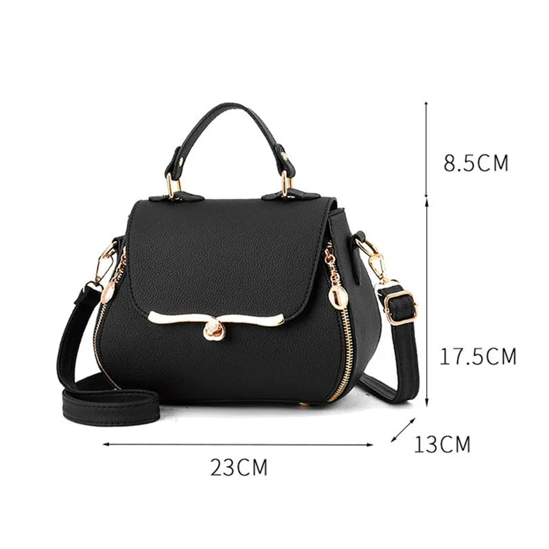 Back to College Vvsha New Sweet Ladies Handbag Ladies Fashion Elegant Bag Solid Color Matching Color Messenger Bags High Quality Shoulder Bag Top Sale