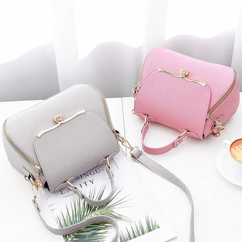 Back to College Vvsha New Sweet Ladies Handbag Ladies Fashion Elegant Bag Solid Color Matching Color Messenger Bags High Quality Shoulder Bag Top Sale