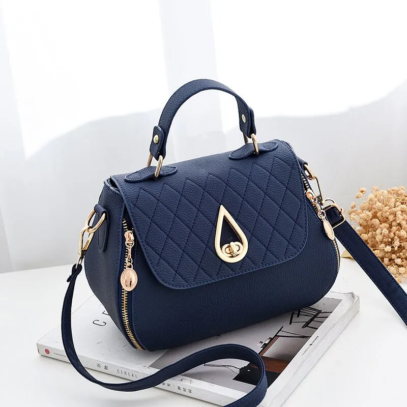 Back to College Vvsha New Sweet Ladies Handbag Ladies Fashion Elegant Bag Solid Color Matching Color Messenger Bags High Quality Shoulder Bag Top Sale