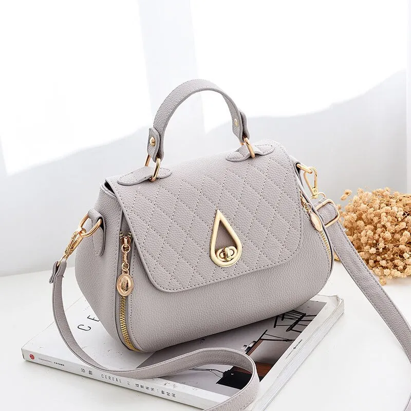 Back to College Vvsha New Sweet Ladies Handbag Ladies Fashion Elegant Bag Solid Color Matching Color Messenger Bags High Quality Shoulder Bag Top Sale