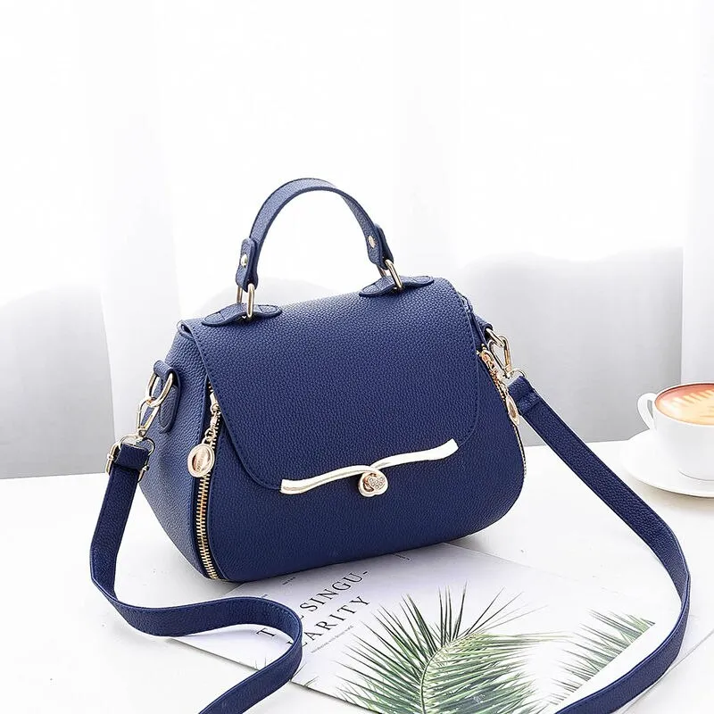 Back to College Vvsha New Sweet Ladies Handbag Ladies Fashion Elegant Bag Solid Color Matching Color Messenger Bags High Quality Shoulder Bag Top Sale