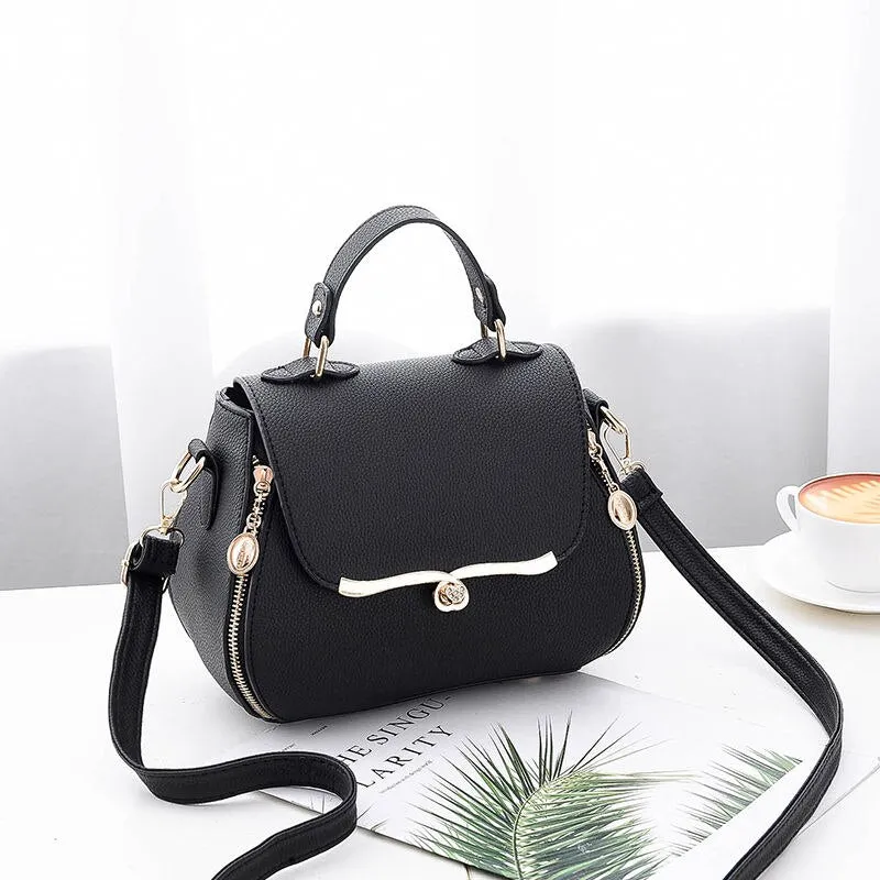 Back to College Vvsha New Sweet Ladies Handbag Ladies Fashion Elegant Bag Solid Color Matching Color Messenger Bags High Quality Shoulder Bag Top Sale