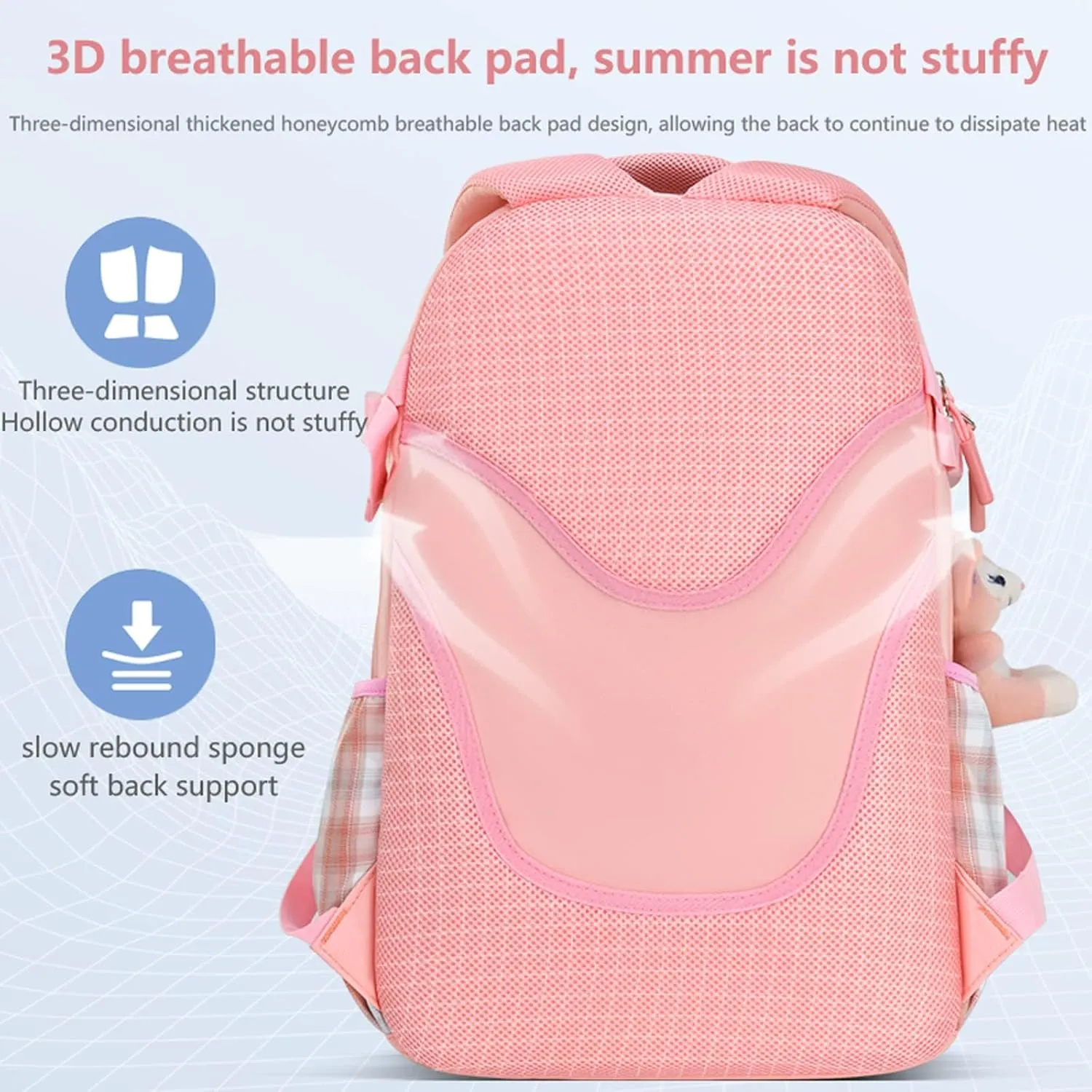 Backpacks for Girls Large Bookbags for Teens Girls Backpack for School Laptop Compartment Primary School (Purple)