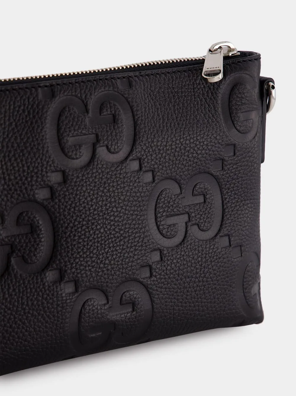 Black Jumbo GG Messenger Bag