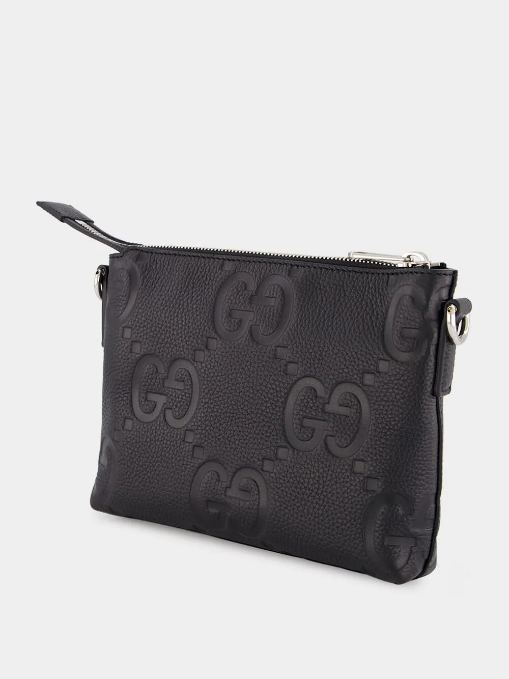 Black Jumbo GG Messenger Bag