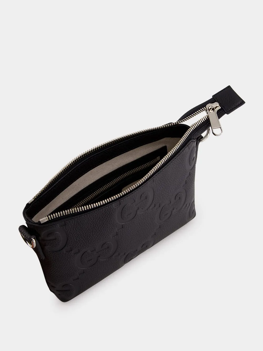 Black Jumbo GG Messenger Bag