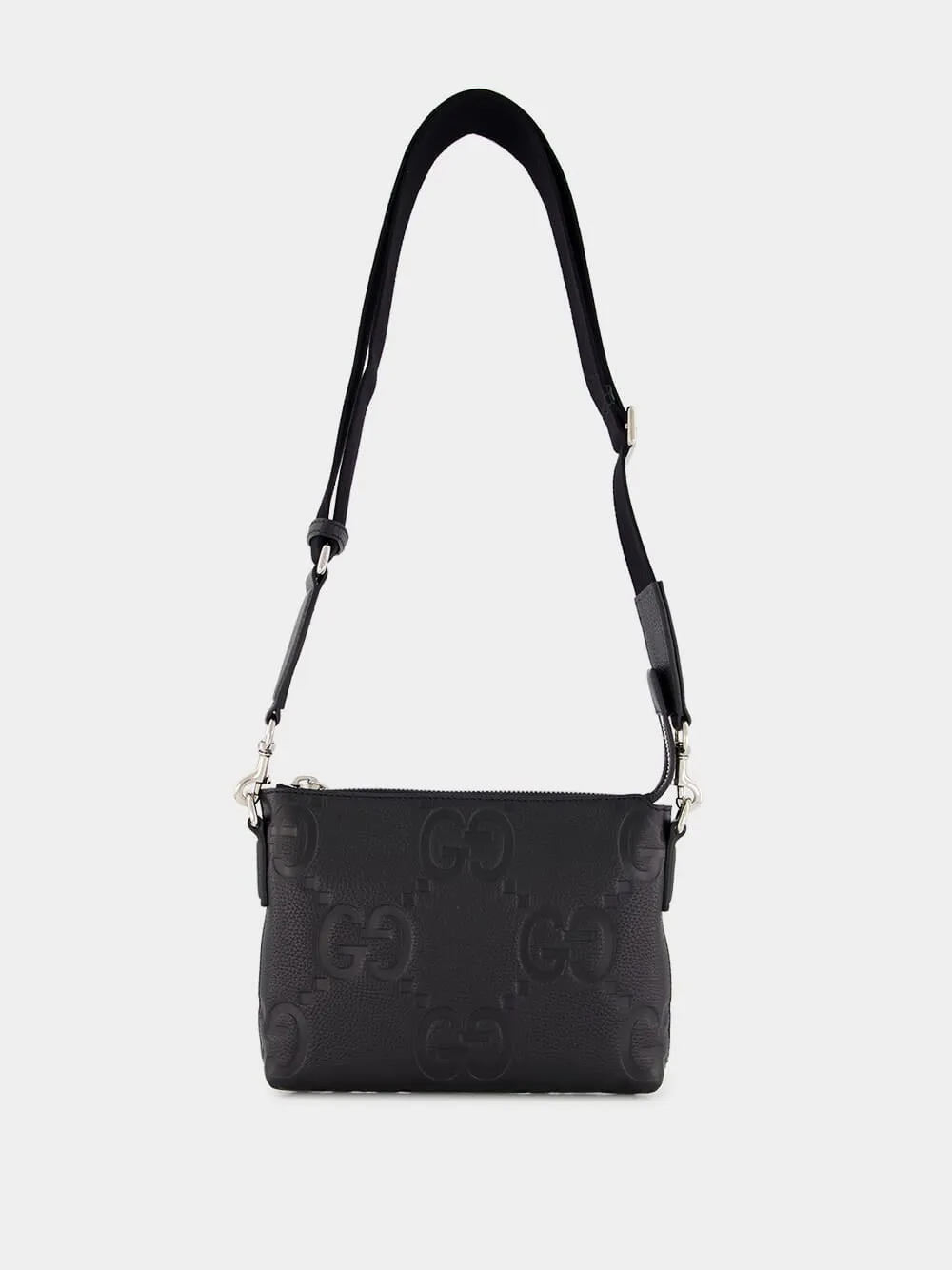 Black Jumbo GG Messenger Bag