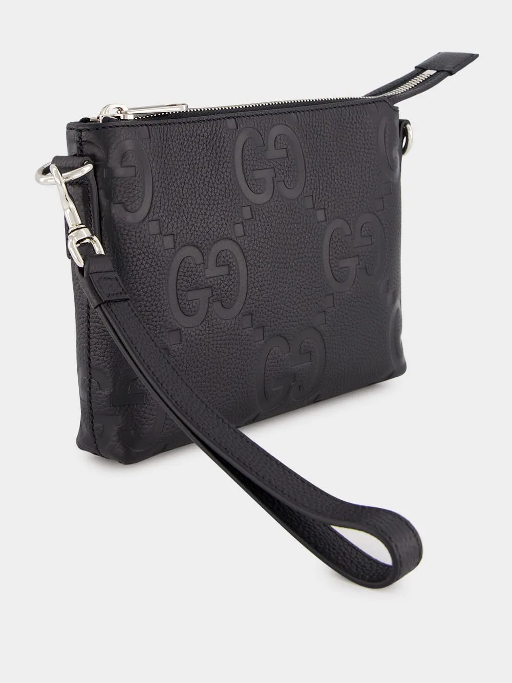Black Jumbo GG Messenger Bag