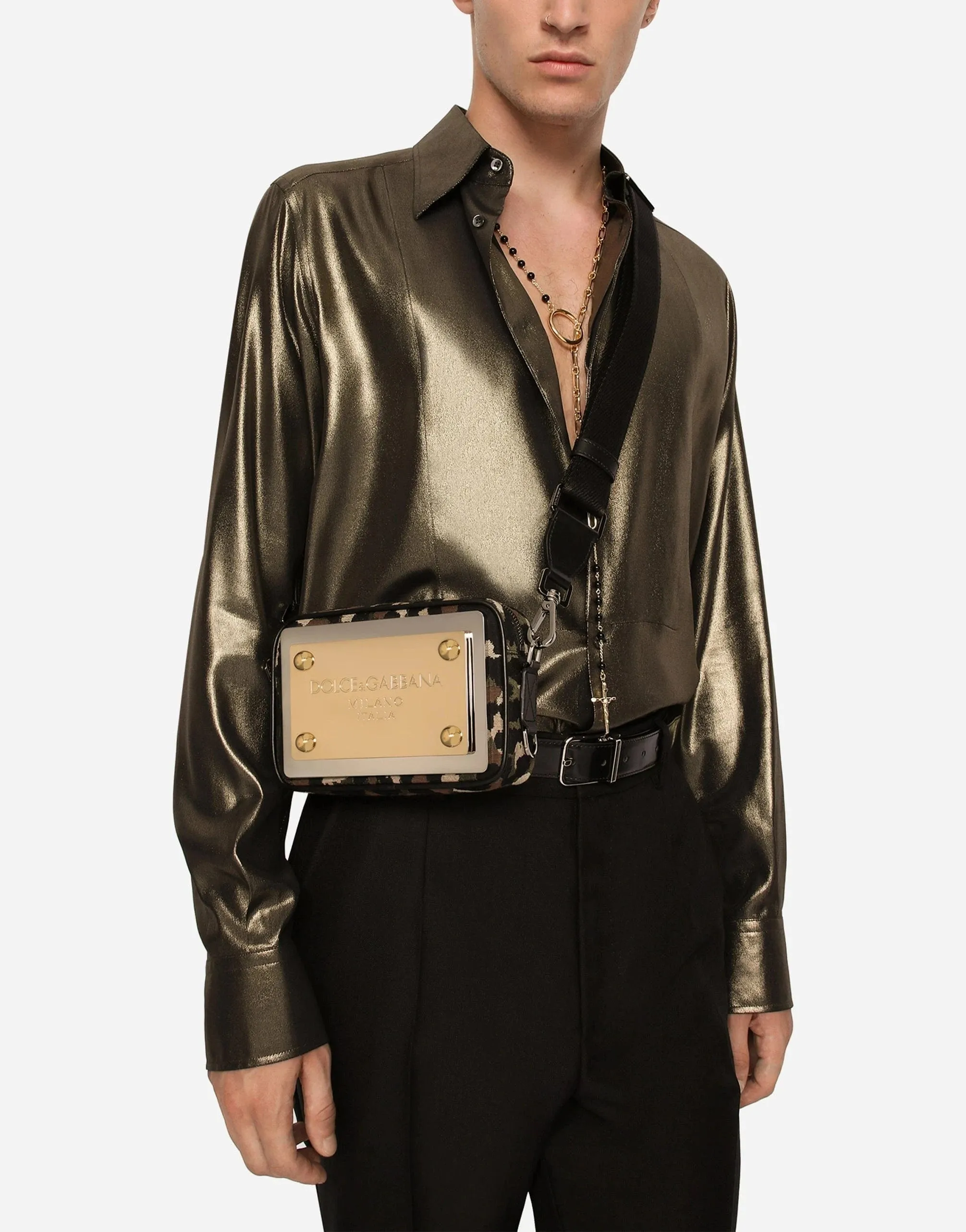 Camouflage Jacquard Crossbody Bag