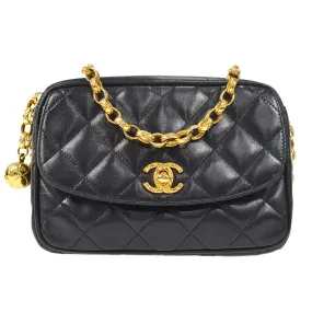 CHANEL Bijou Chain Shoulder Bag Black Lambskin