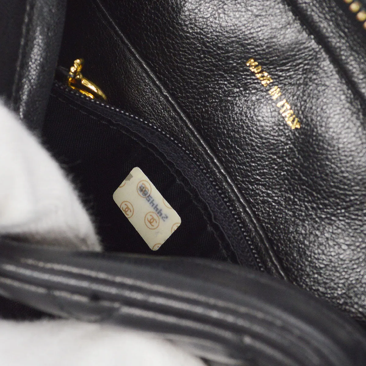 CHANEL Bijou Chain Shoulder Bag Black Lambskin