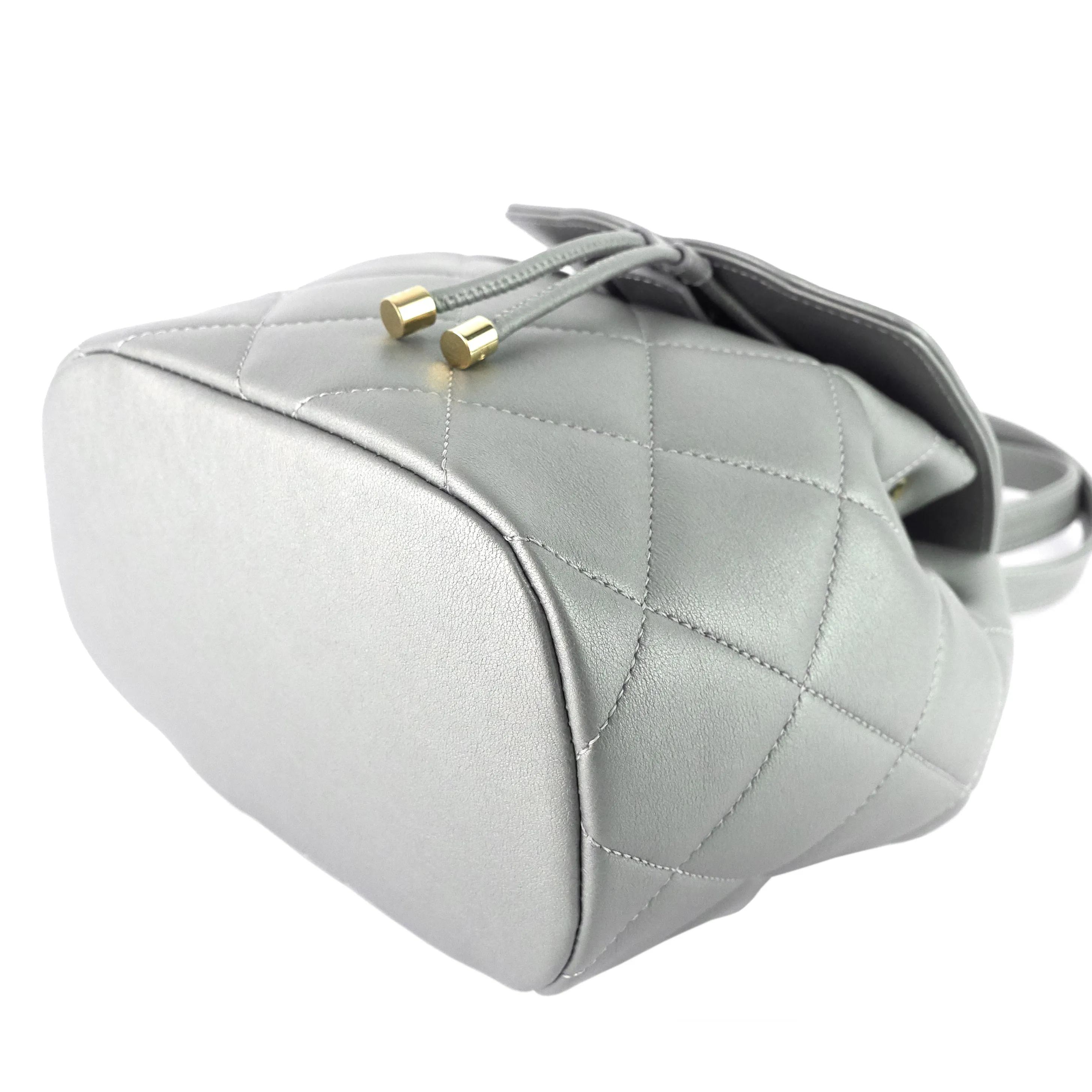 CHANEL CC Lambskin Leather Chain Flap Backpack