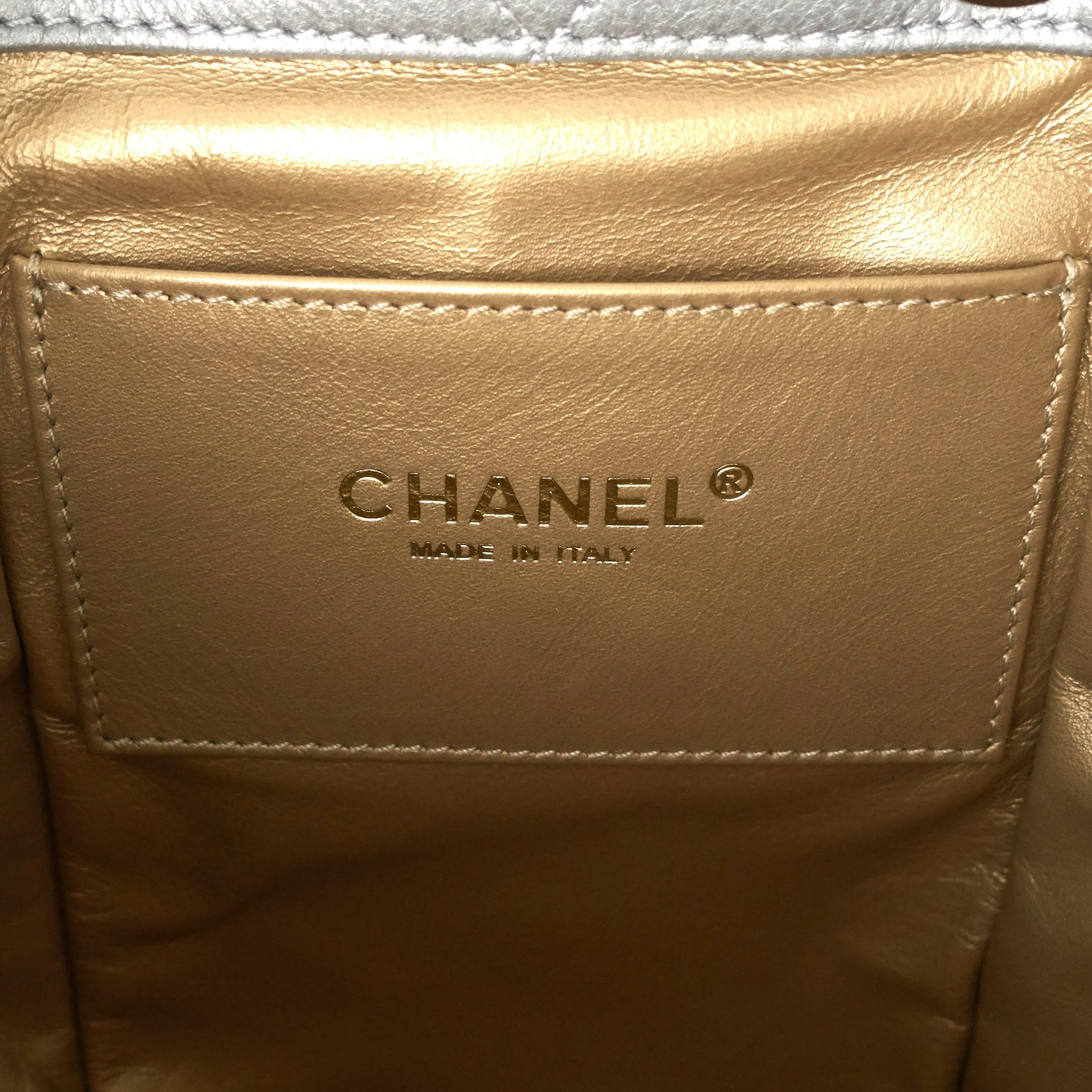 CHANEL CC Lambskin Leather Chain Flap Backpack