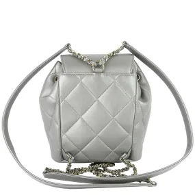 CHANEL CC Lambskin Leather Chain Flap Backpack
