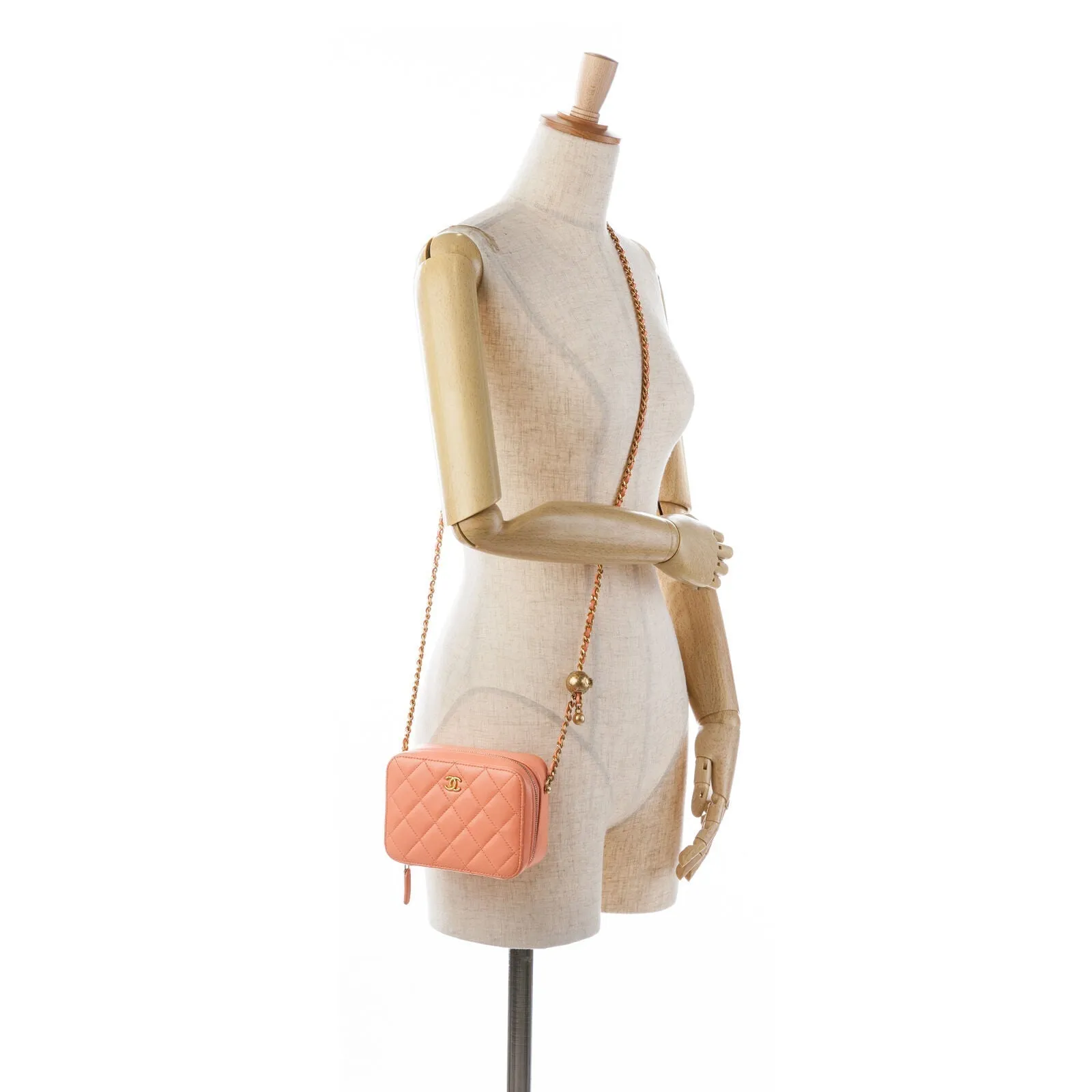 Chanel Cc Quilted Lambskin Pearl