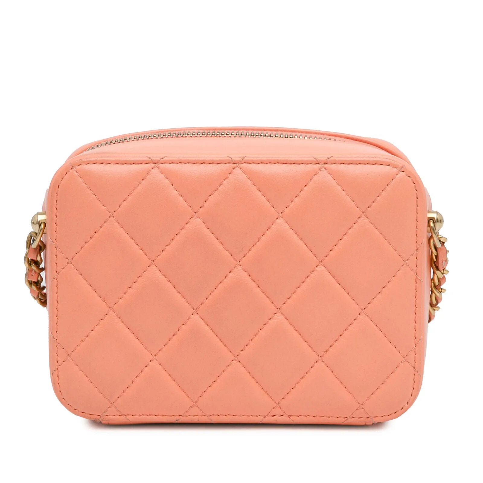 Chanel Cc Quilted Lambskin Pearl