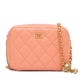 Chanel Cc Quilted Lambskin Pearl