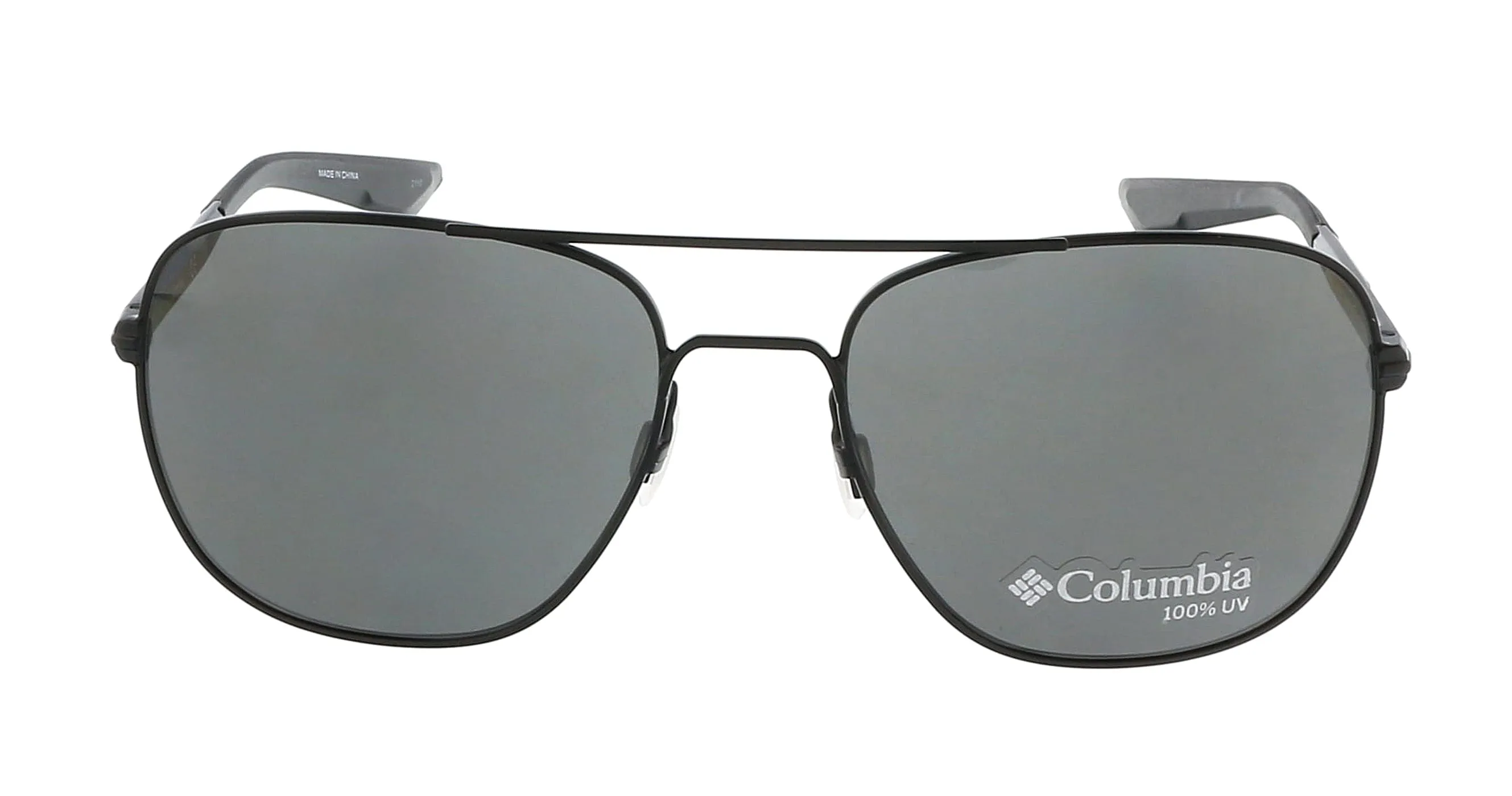 COLUMBIA  C111S DEADFALL 002 Satin Black/Smoke Aviator Sports Sunglasses
