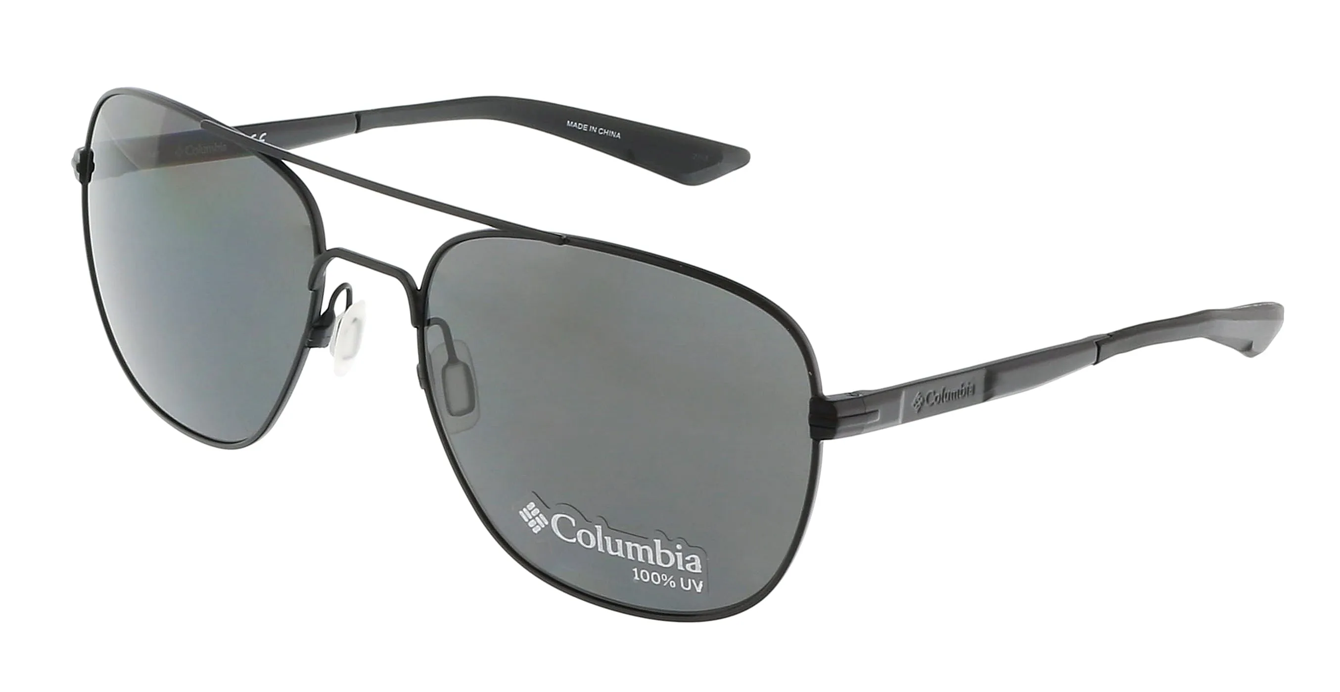 COLUMBIA  C111S DEADFALL 002 Satin Black/Smoke Aviator Sports Sunglasses