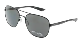 COLUMBIA  C111S DEADFALL 002 Satin Black/Smoke Aviator Sports Sunglasses