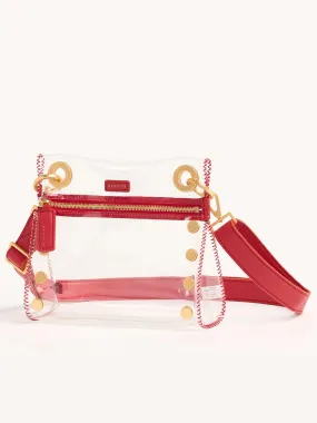 Hammitt Los Angeles Tony Small Crossbody Bag in Clear Poppy Red