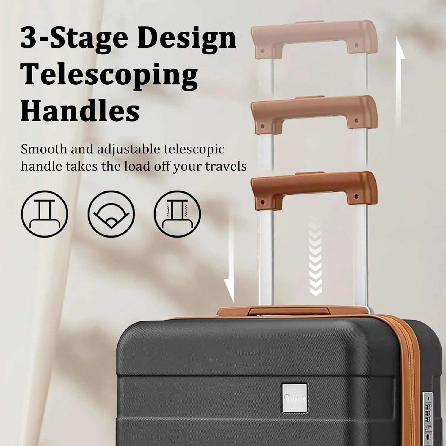 imiomo Carry on Luggage 22x14x9 Airline Approved, Hardside 20 Inch Carry-on Suitcases with Spinner Wheels and TSA Lock