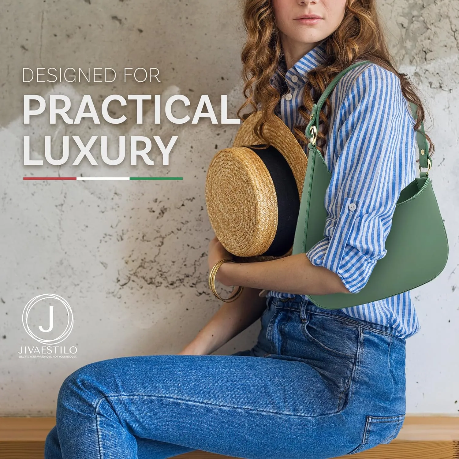 Italian Leather Handbags for Women, Women’s Shoulder Bag Tote Purse with Crossbody Strap,Handmade Genuine Leather