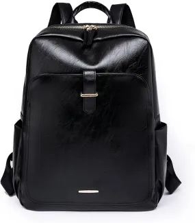 Luxury Women Backpacks Soft Leather Female Travel Shoulder Bags Backpack Fashion Bags For Womens(Black)