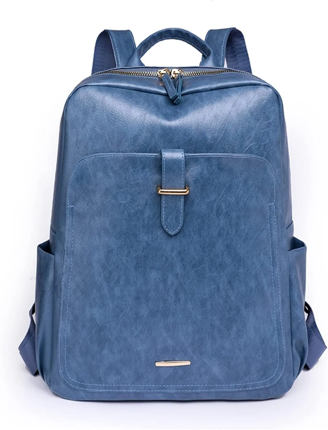 Luxury Women Backpacks Soft Leather Female Travel Shoulder Bags Backpack Fashion Bags For Womens(Blue)