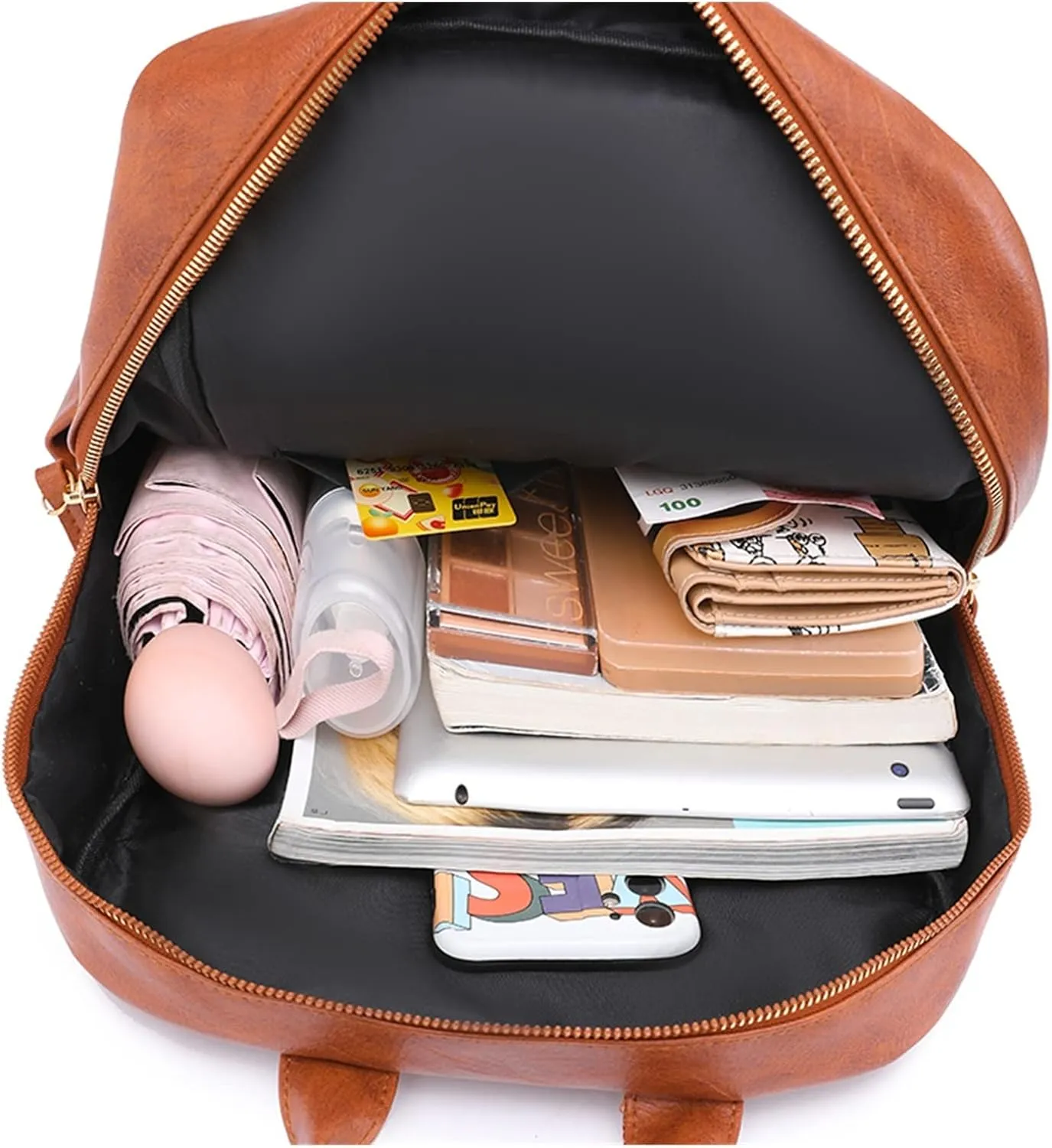 Luxury Women Backpacks Soft Leather Female Travel Shoulder Bags Backpack Fashion Bags For Womens(Blue)