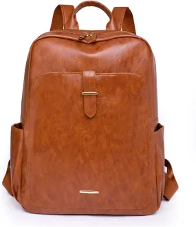 Luxury Women Backpacks Soft Leather Female Travel Shoulder Bags Backpack Fashion Bags For Womens(Brown)