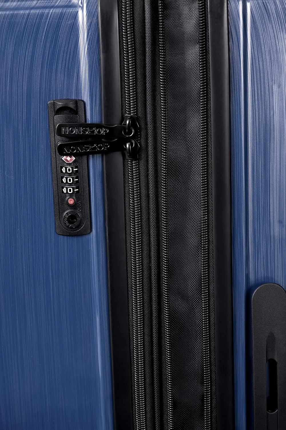 NONSTOP New York Elite Luggage Expandable Lightweight Spinner Wheels hard side shell Travel Suitcase Set, TSA Lock, Double USB Port, 3 packing cubes, Denim Blue, 3-piece Set (20/24/28) W/Power Bank
