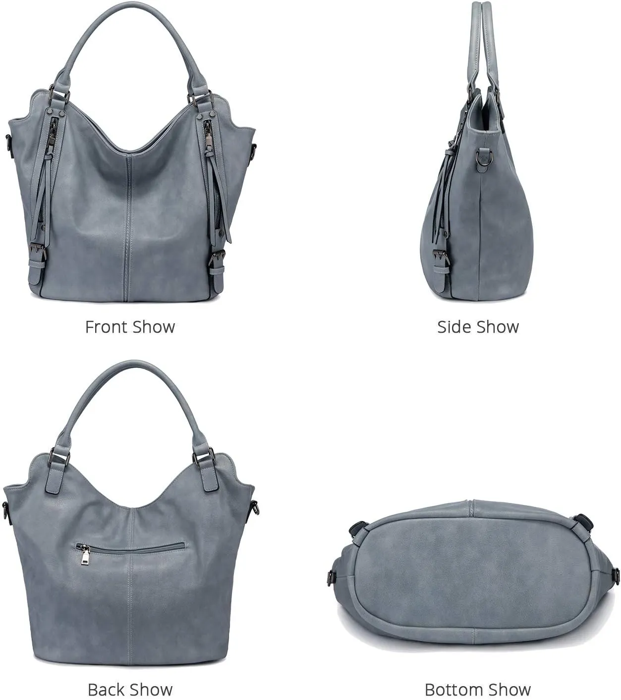 Tote Bag for Women PU Leather Shoulder Bags Fashion Hobo Bags Large Purse and Handbags with Adjustable Shoulder Strap