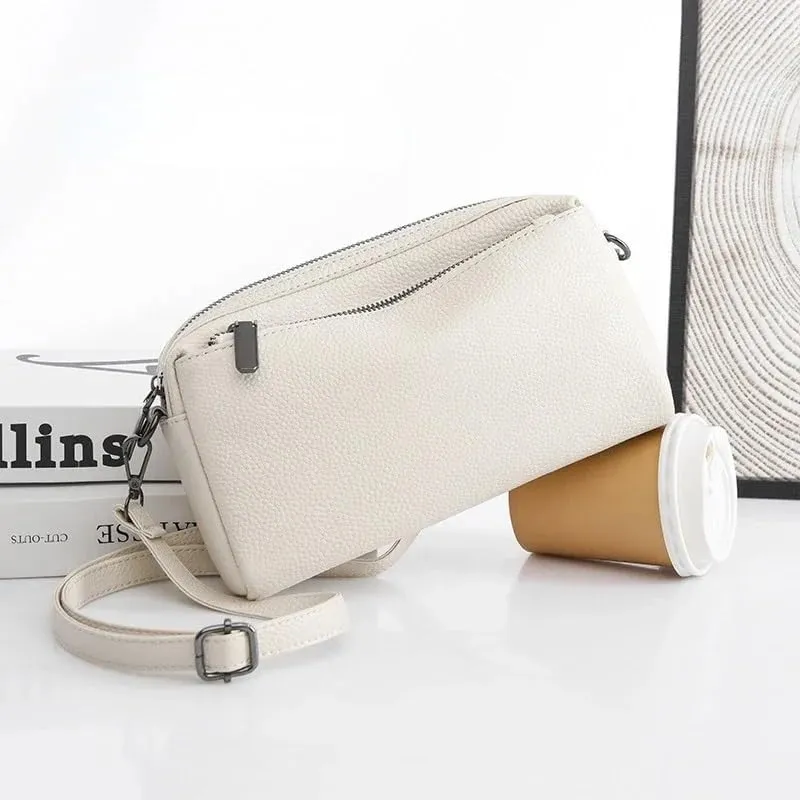 Women Shoulder Bags, Genuine Leather Crossbody Bag Top Layer Cowhide Small Messenger Handbag Ladies' Casual Phone Bag