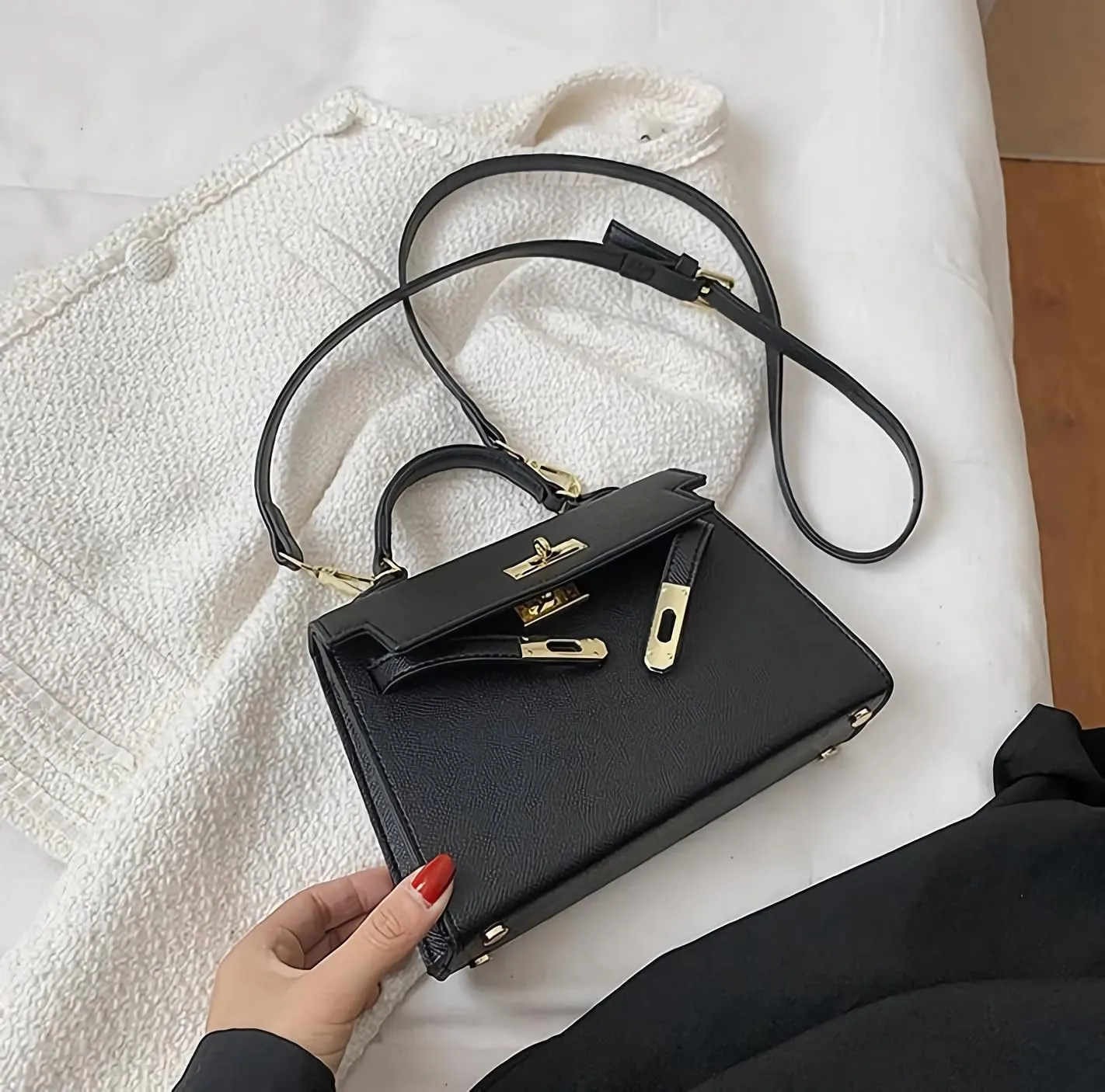 Women's adjustable shoulder straps shoulder bags and crossbody bags commuter handbags PU underarm Purses