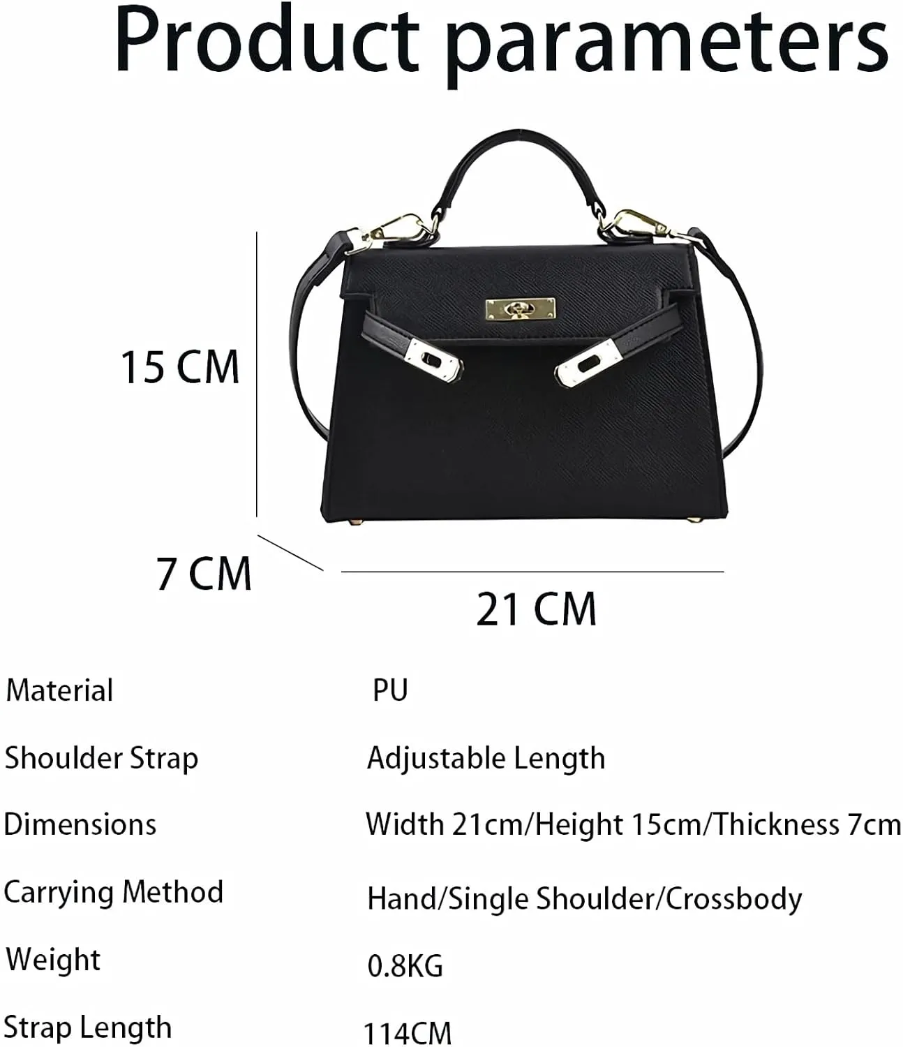Women's adjustable shoulder straps shoulder bags and crossbody bags commuter handbags PU underarm Purses