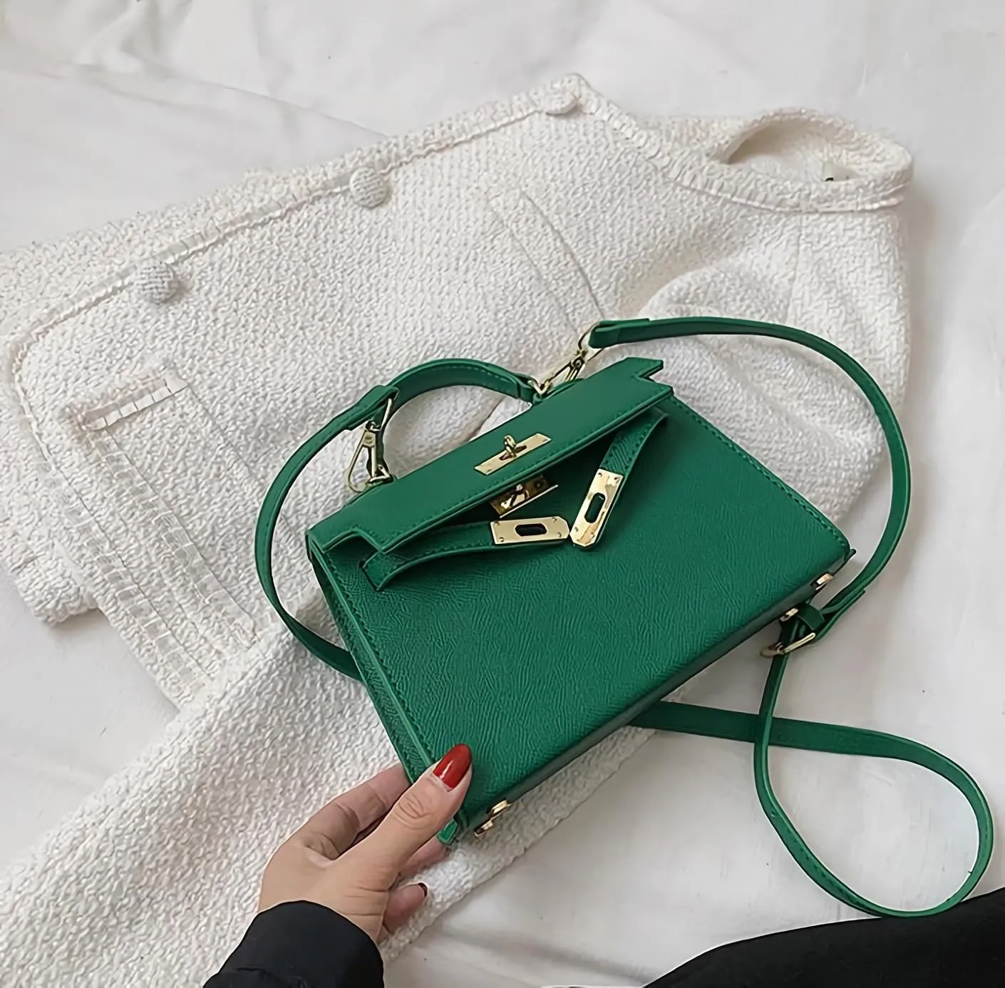 Women's adjustable shoulder straps shoulder bags and crossbody bags commuter handbags PU underarm Purses