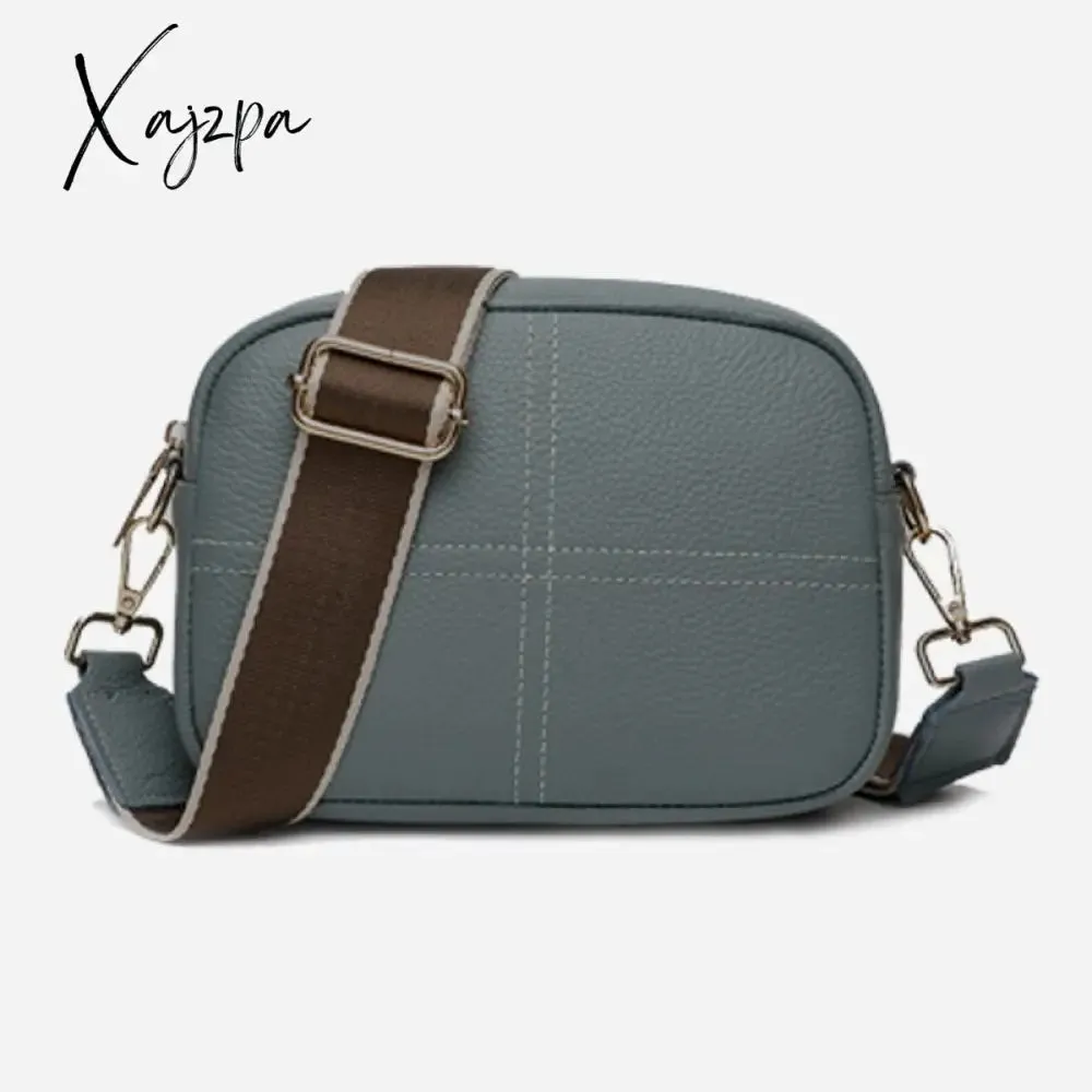 Xajzpa - Cowhide Bag New Leather Soft Leather Zero Wallet Fashion Versatile Messenger Crossbody Bags For Women Square Bag