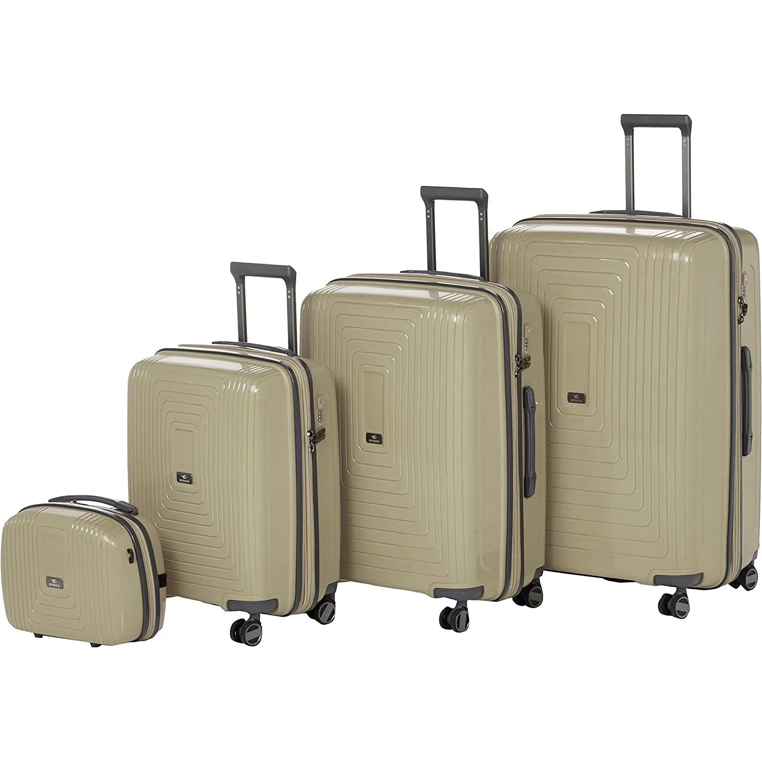York Hardcase Luggage Set of 4 - Red